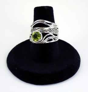 Celtic Weave Ring with Gemstone -- DragonSpace
