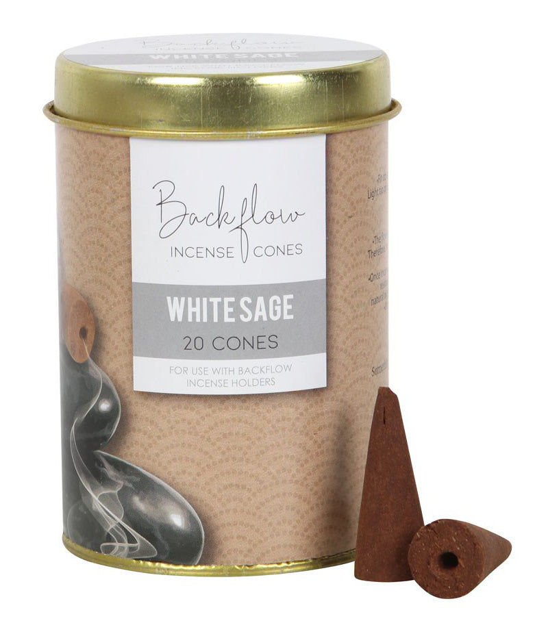 White Sage Jumbo Backflow Incense Cones