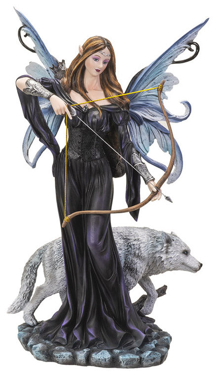Fairy Archer with White Wolf