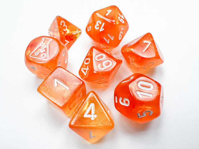 Borealis 7-Die Set: Blood Orange/White Luminary