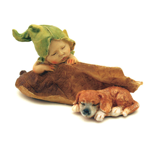 Sleeping Fairy Baby with Puppy
