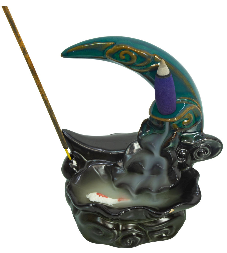 Moon & Koi Backflow Incense Burner