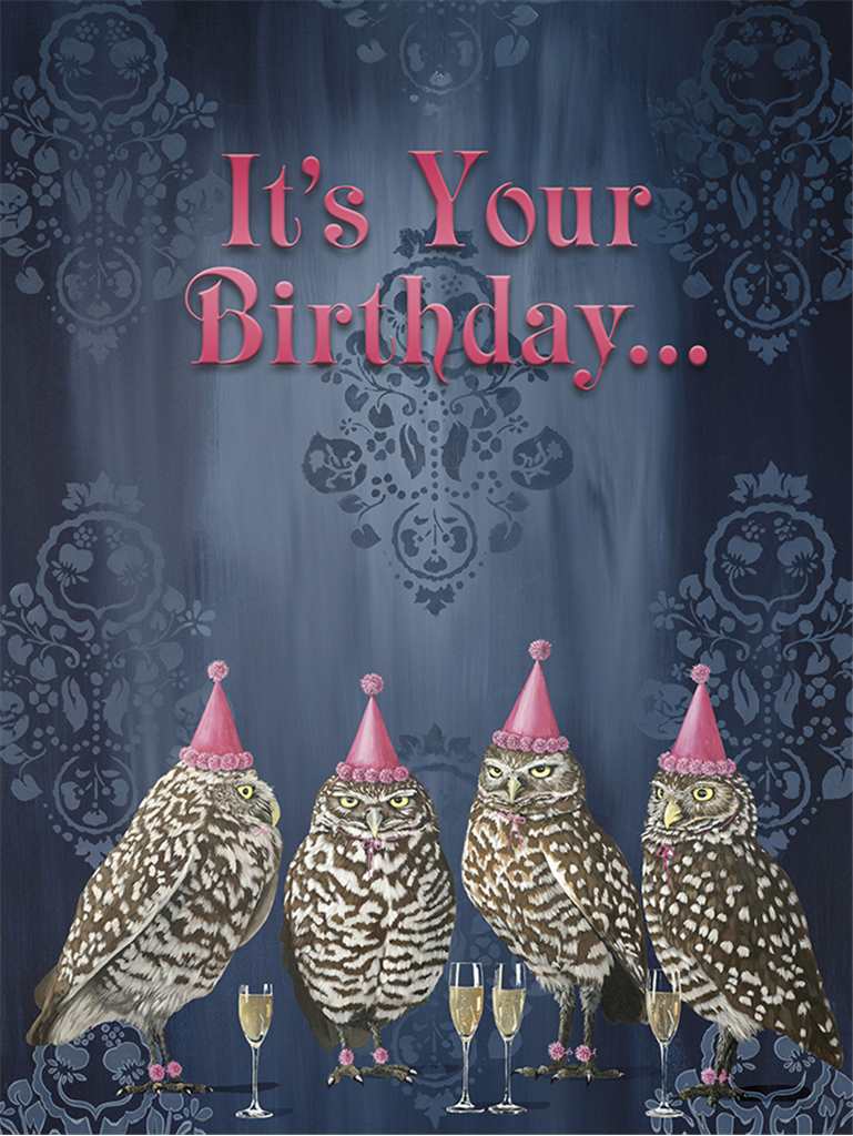 Owl Party Card