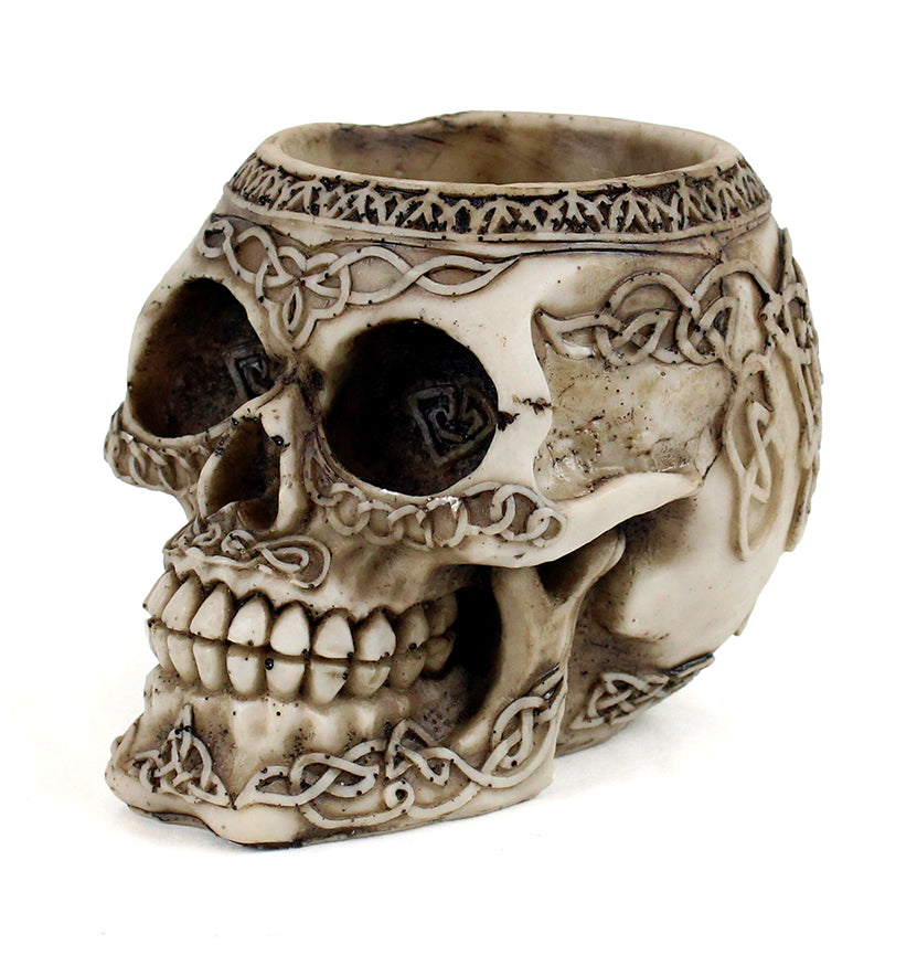 Tribal Skull Pen Holder