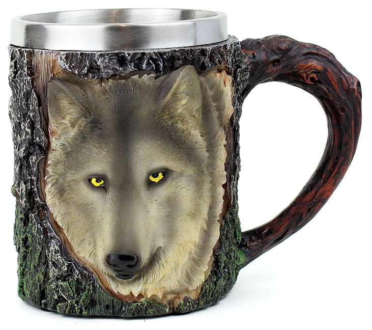 Forest Wolf Head Mug