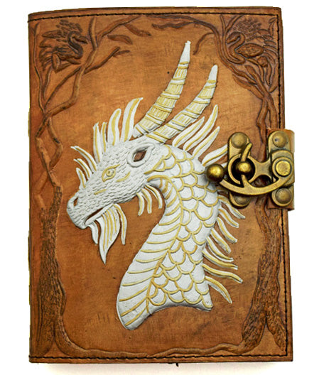 Embossed Leather Dragon Journal