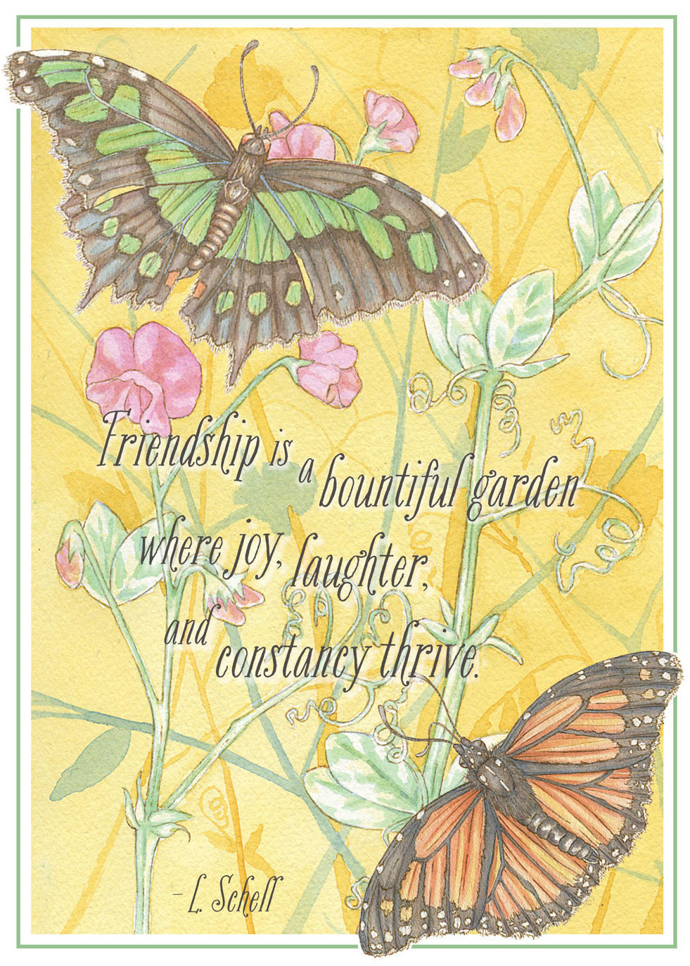 Butterflies with Quote Card