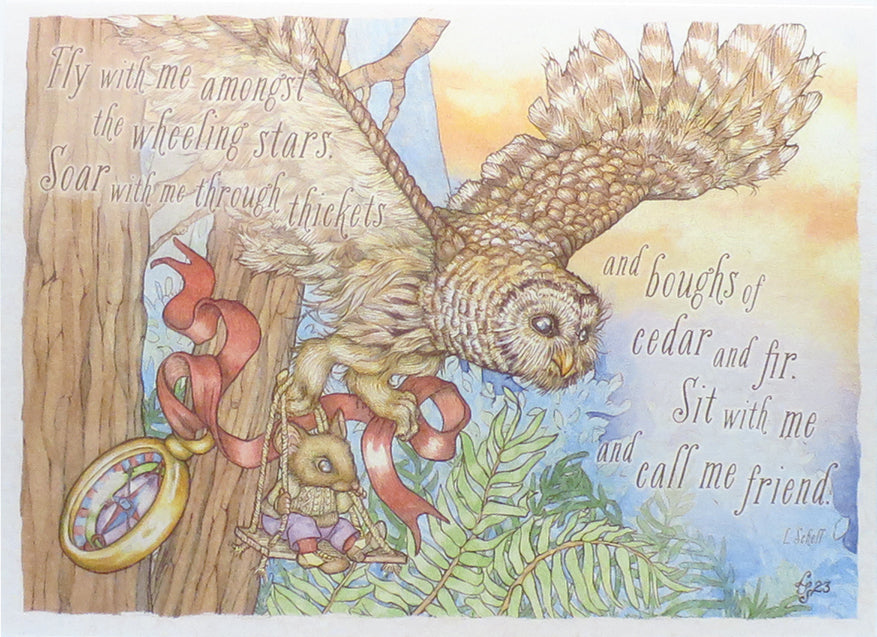 Friendship Owl & Mouse Card