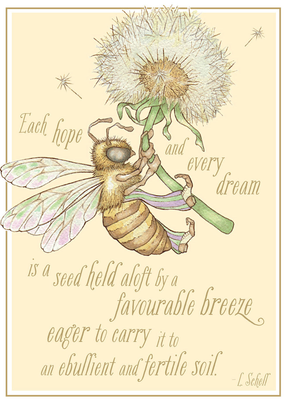 Honeybee with Quote Card