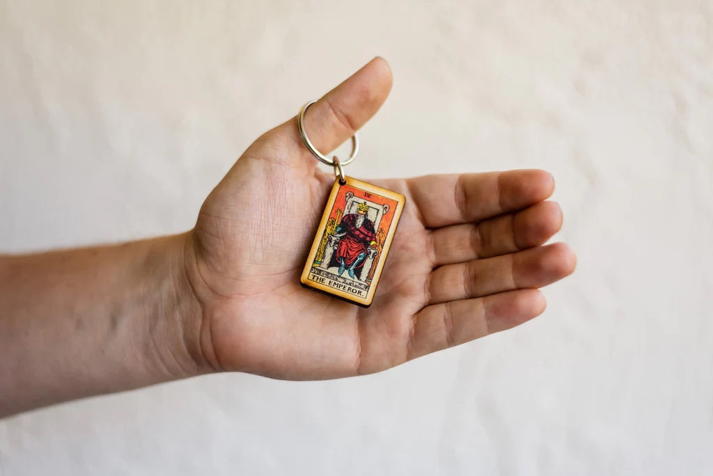 The Emperor Tarot Keychain