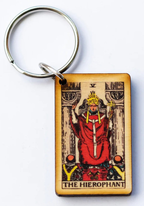 The Heirophant Tarot Keychain