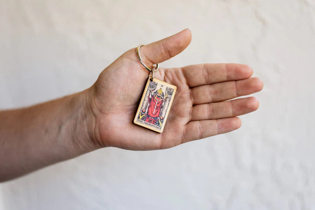 The Heirophant Tarot Keychain