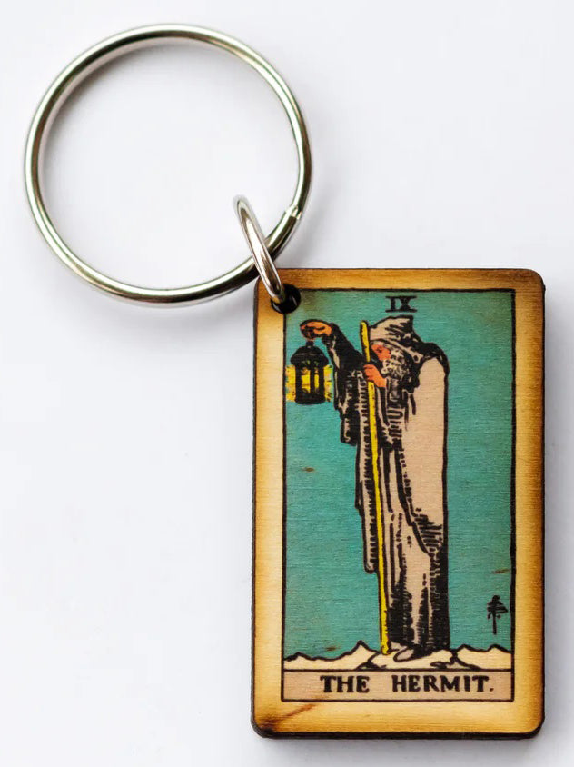 The Hermit Tarot Keychain