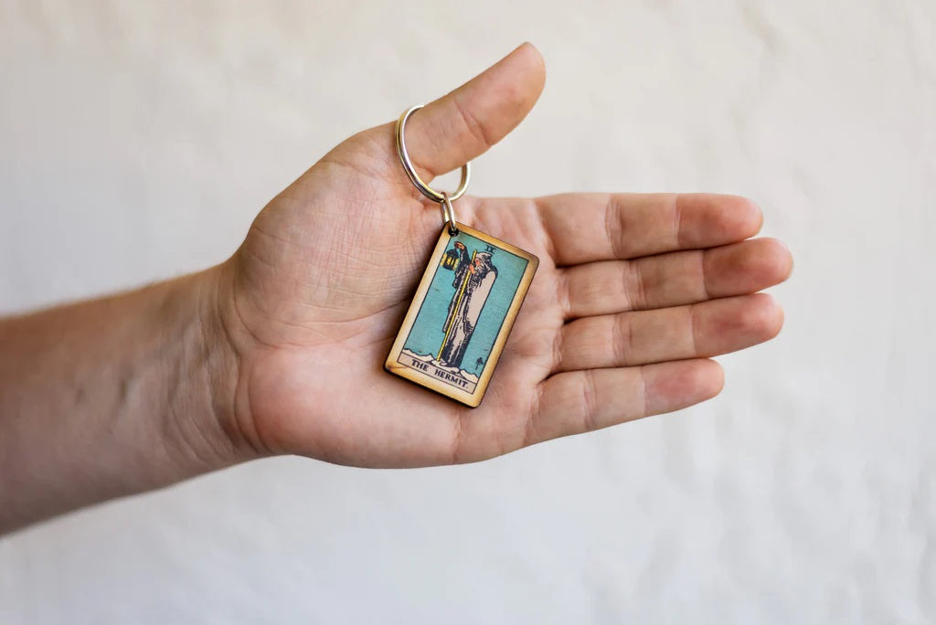 The Hermit Tarot Keychain