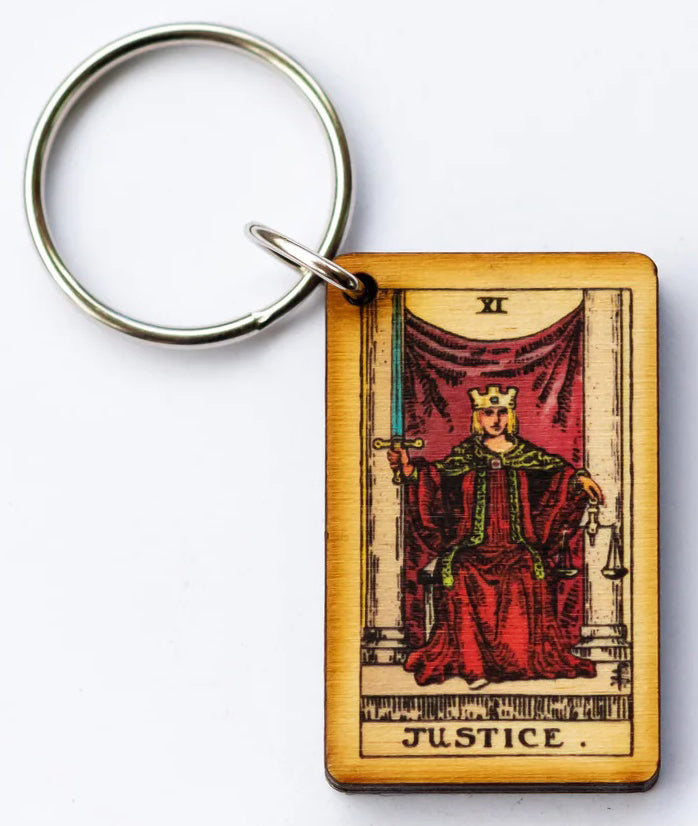 Justice Tarot Keychain
