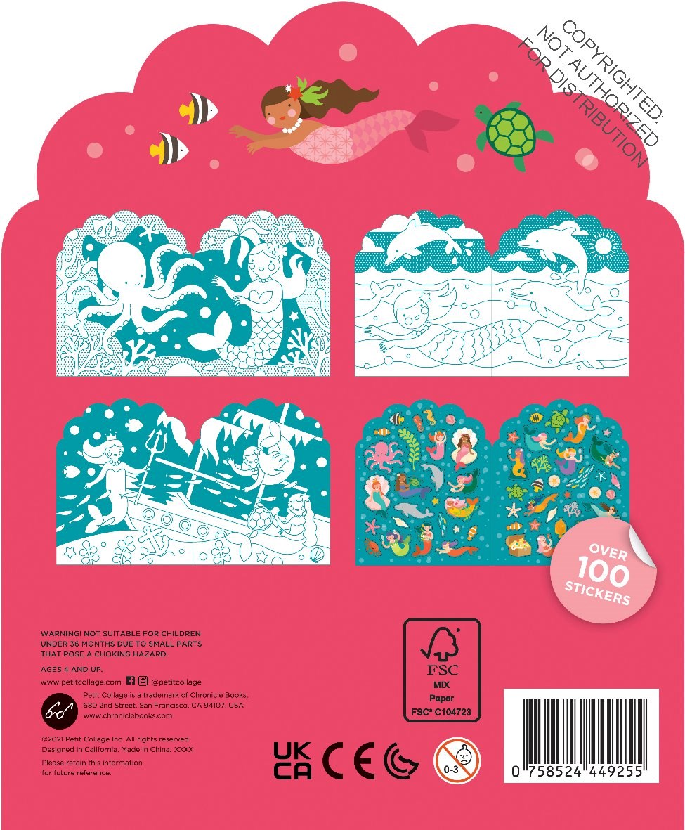 Coloring Book with Stickers Mermaids