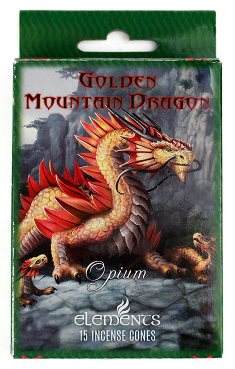 Golden Mountain Dragon Incense Cones
