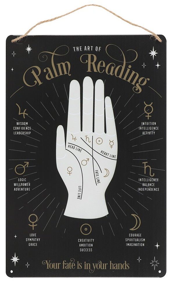 Palm Reading Metal Sign