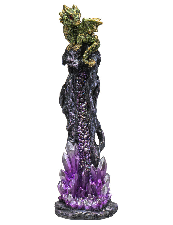 Baby Dragon Geode Incense Holder