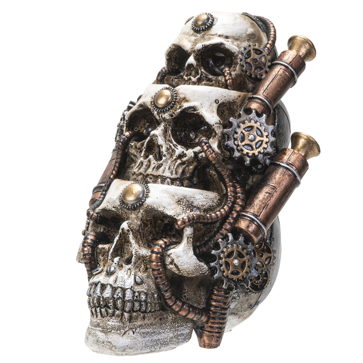 Steampunk Skulls Backflow Incense Burner