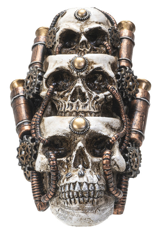 Steampunk Skulls Backflow Incense Burner