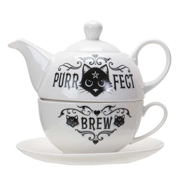 Purrfect Brew Tea For One Set