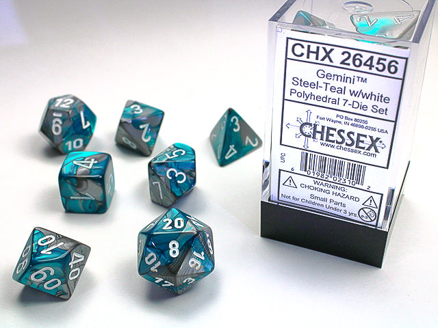 Gemini 7-Die Set: Steel/Teal/White