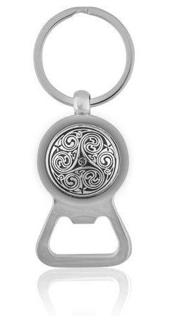 Triple Swirl Bottle Opener Keyring