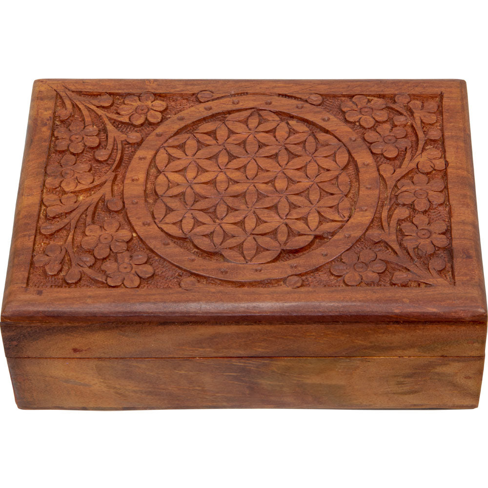 Carved Flower of Life Box