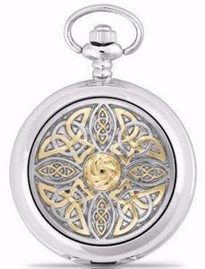 Celtic Knot Two Tone Pocket Watch -- DragonSpace