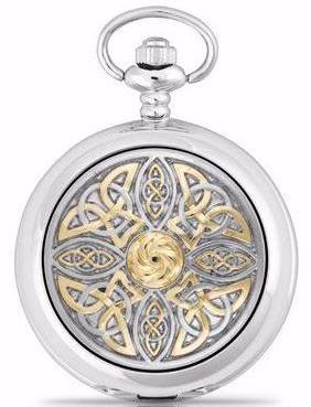 Celtic Knot Two Tone Pocket Watch -- DragonSpace