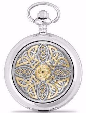 Celtic Knot Two Tone Pocket Watch