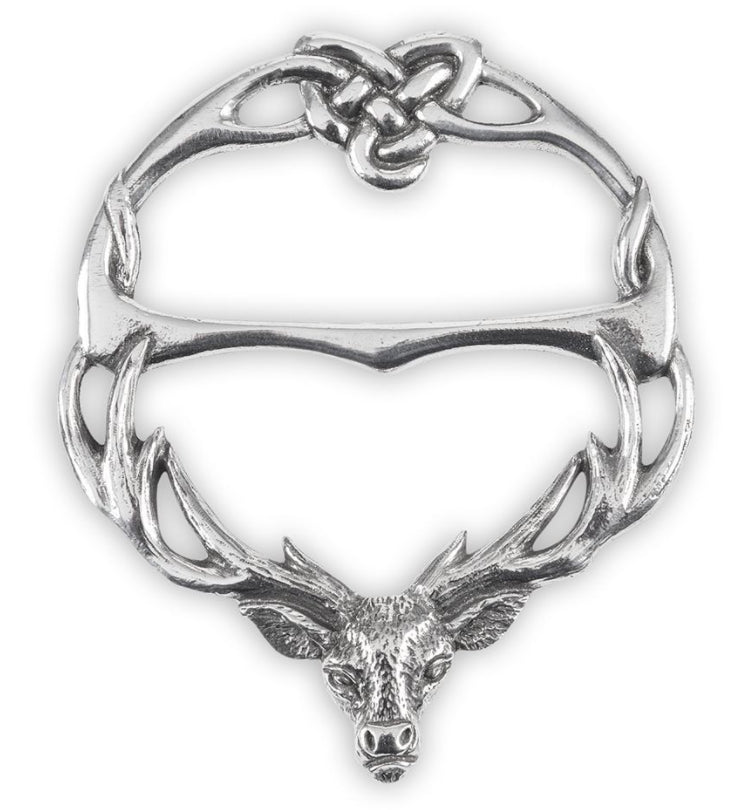 Celtic Stag Scarf Ring