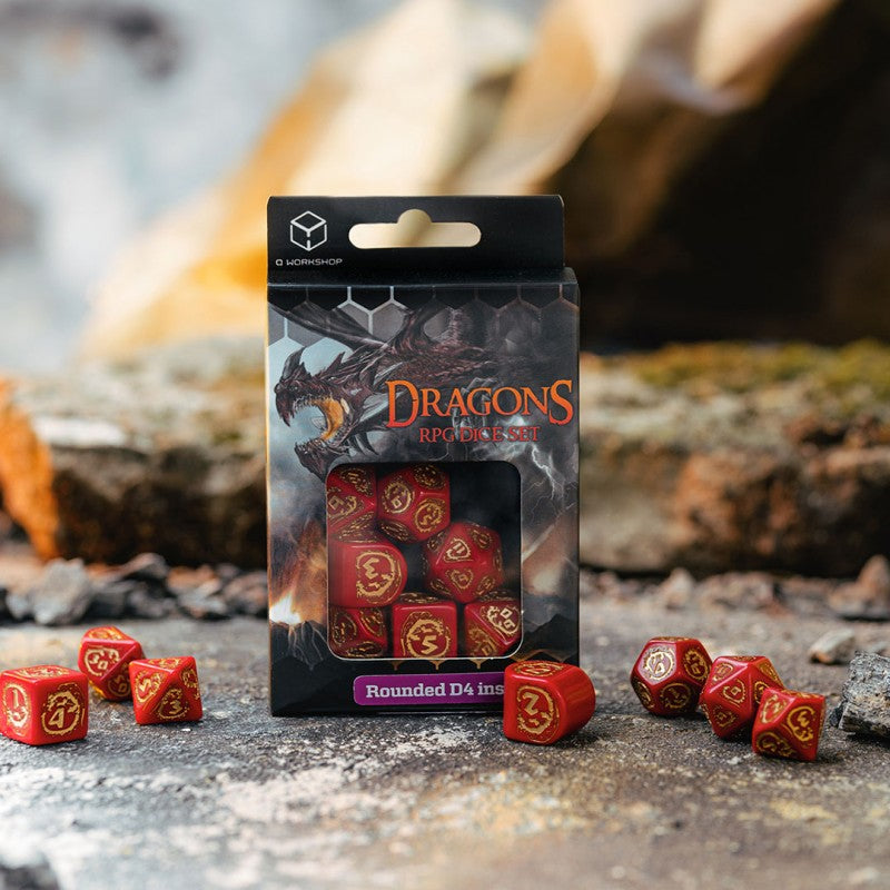 Dragons Dice Set (Red & Gold)