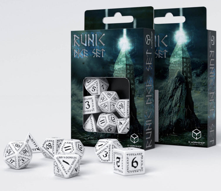 Runic Dice Set (White & Black)