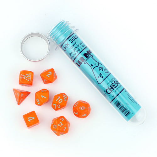 7-Die Chessex Lab Dice Set (Orange)