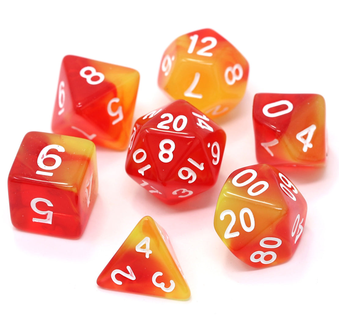 7-Die RPG Dice Set: Sunburst