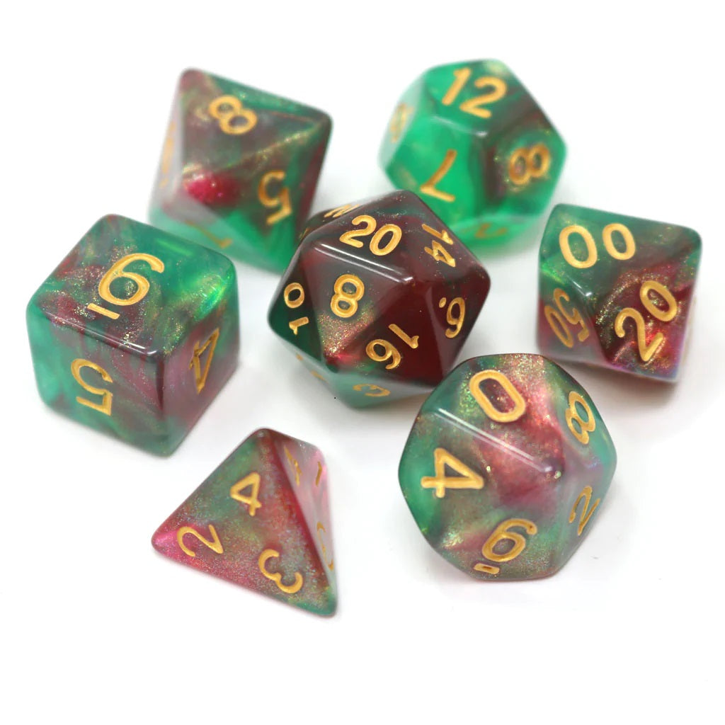 7-Die RPG Dice Set: Elf's Dream