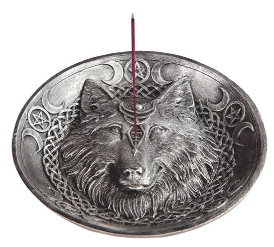 Triple Moon Wolf Incense Burner