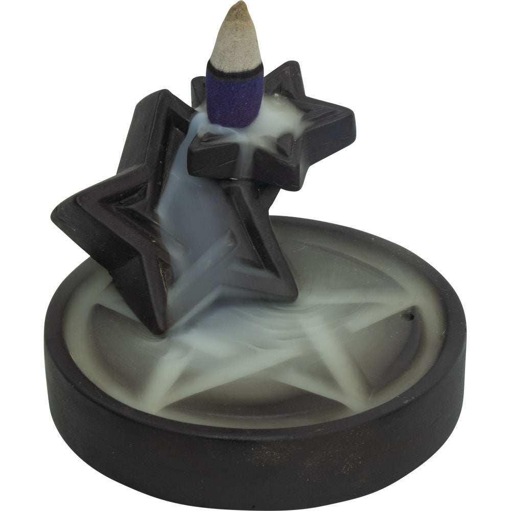 Triple Pentacles Backflow Incense Burner