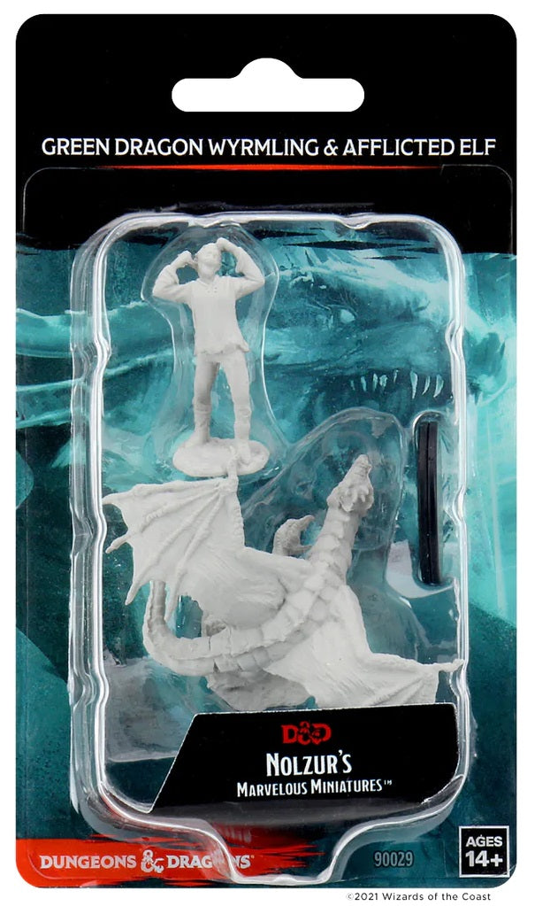 Green Dragon Wyrmling & Afflicted Elf