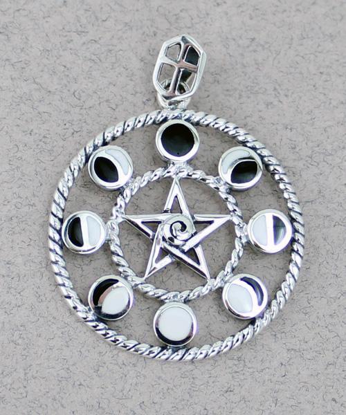 PS Phases of the 12Moon Pentacle Pendant