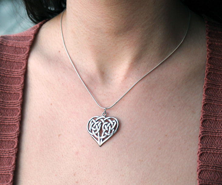 Fine Silver Celtic Heart Necklace Celtic Knot Heart Pendant - Etsy |  Handcrafted silver jewelry, Silver jewelry handmade, Sterling silver  necklace handmade