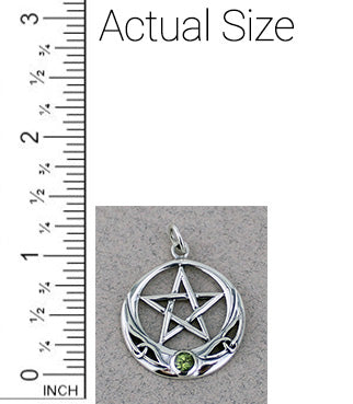 Pentacle Pendant with Gem