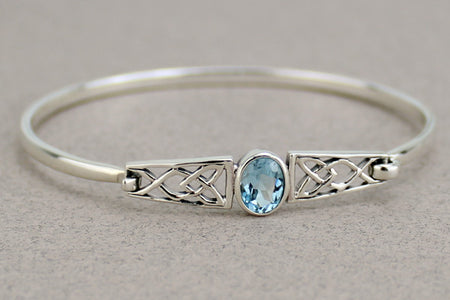 Celtic Bangle with Gem -- DragonSpace