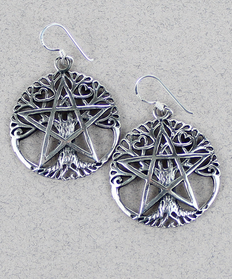 Pentacle Tree Earrings