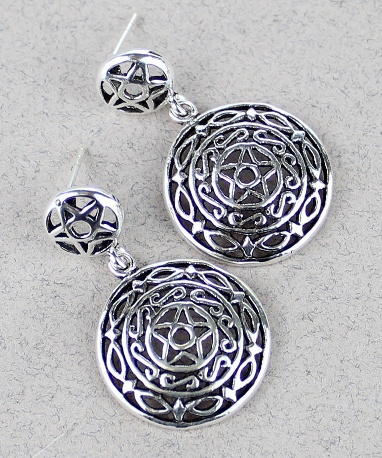 Double Pentacle Earrings