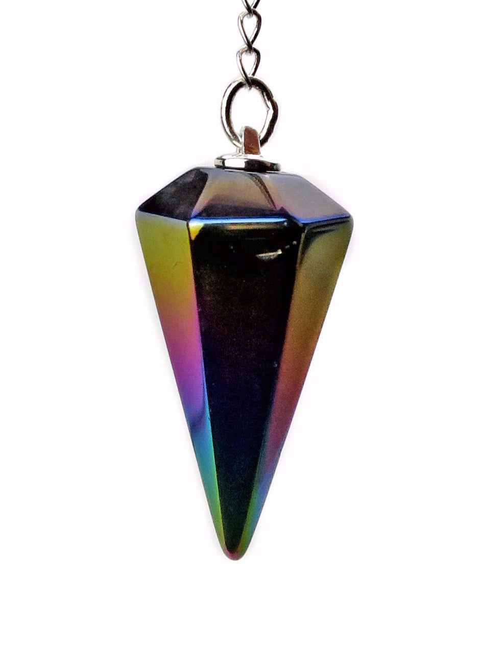Rainbow Titanium Aura Pendulum