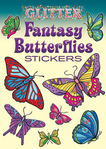 Glitter Fantasy Butterflies Stickers