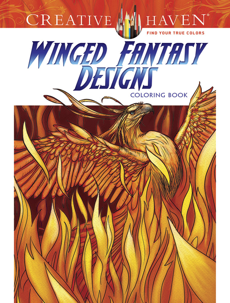 Winged Fantasy Designs Coloring Book